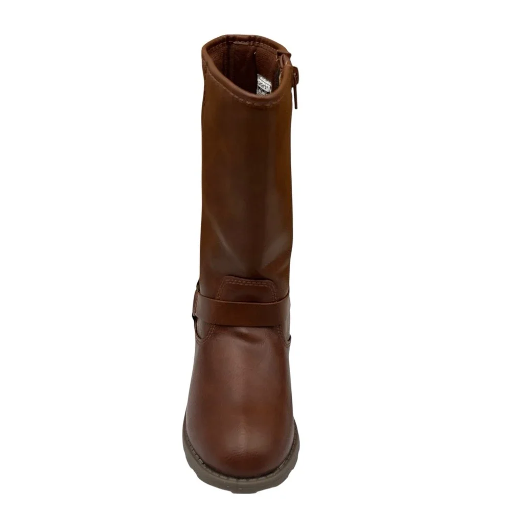 Carters Little Girls Liat High-Shaft Riding Boot Size 12 Brown Size Zip Mid-calf
